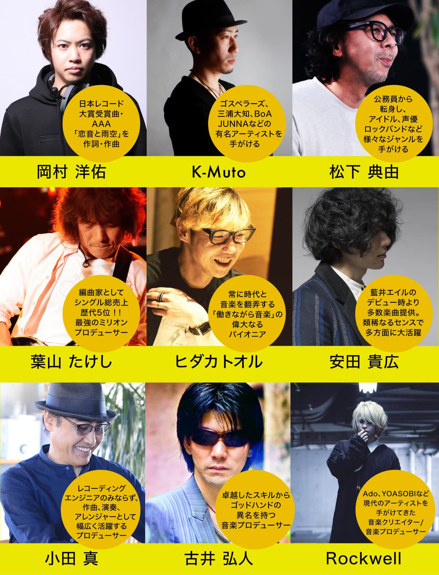 ミュージックプラネット豪華プロデューサー陣を紹介
